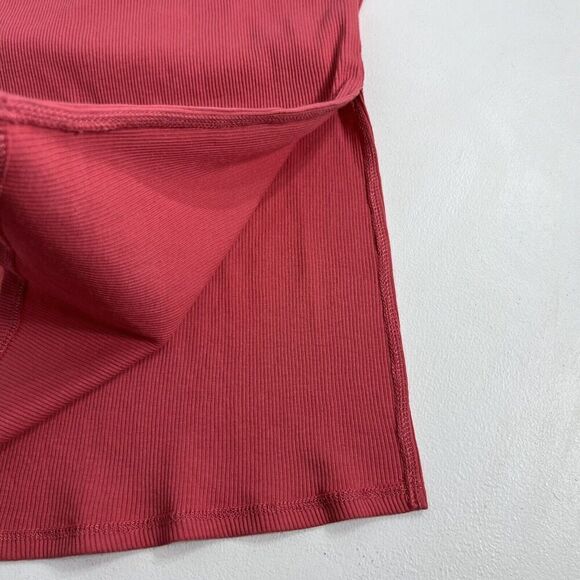 Art Class Bodycon Dress Girls Lg 10/12 Pink Ribbed Henley Sleeveless Slits NEW - Picture 4 of 9